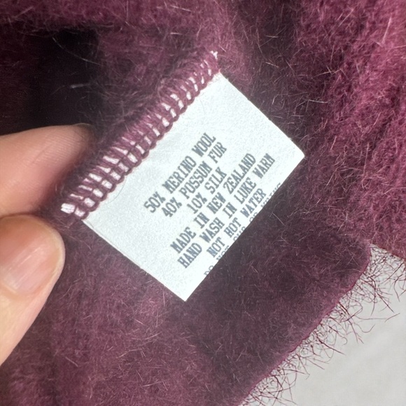 Women's Koru Burgundy Sweater - Picture 6 of 8